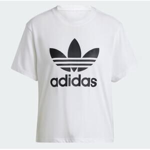 Adidas Women’s ADICOLOR TREFOIL BOXY TEE size large white